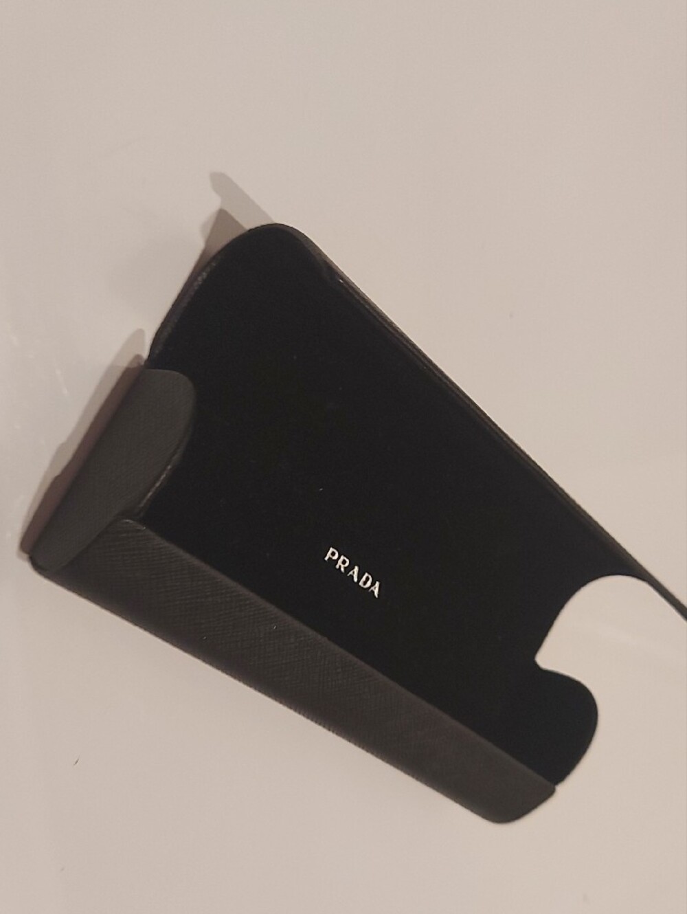 Prada Black Textured Saffiano Glasses Case - Picture 4 of 5